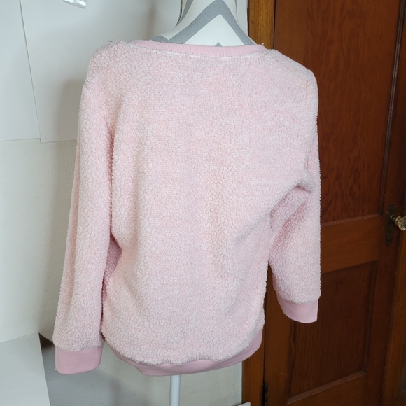 Womens Jaclyn Intimates pink furry top with furry Heart size Large - Picture 6 of 10